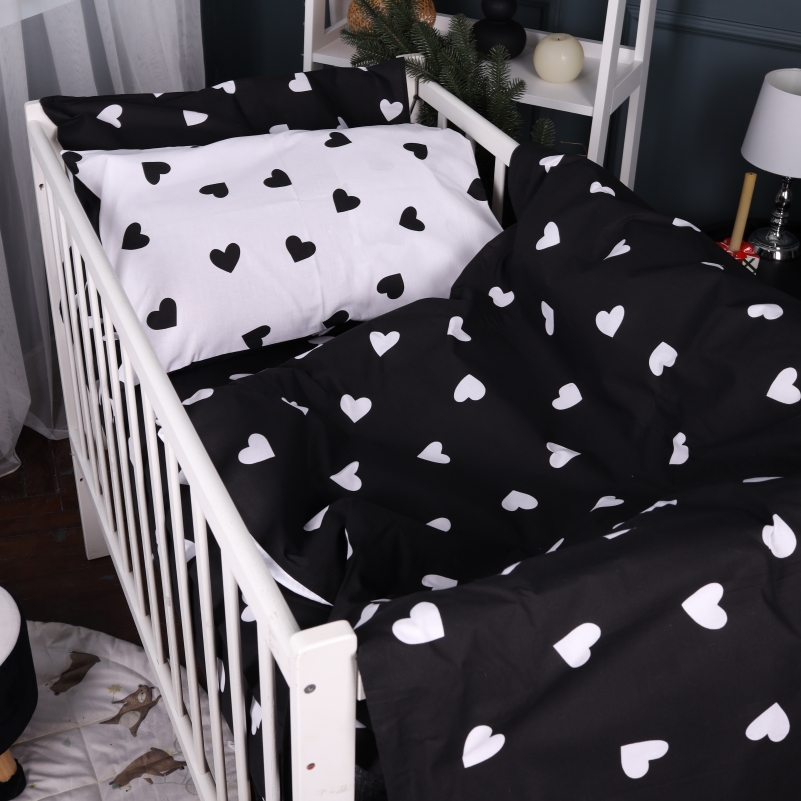 Пододеяльник Бязь Kids Time 17-0669 Black and White Love