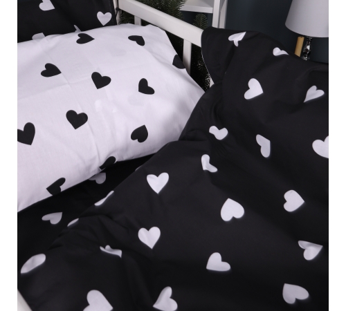 Пододеяльник Бязь Kids Time 17-0669 Black and White Love