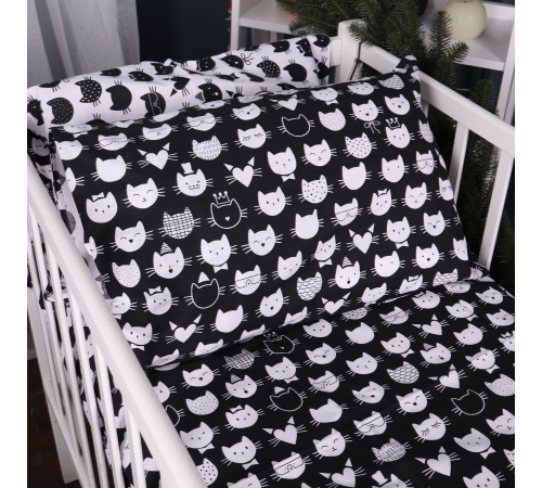 Простынь Бязь Kids Time 17-0673 Monochrome Meows