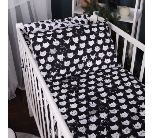 Простынь Бязь Kids Time 17-0673 Monochrome Meows