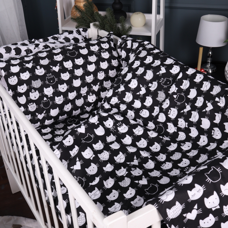 Наволочка Бязь Kids Time 17-0673 Monochrome Meows - 2