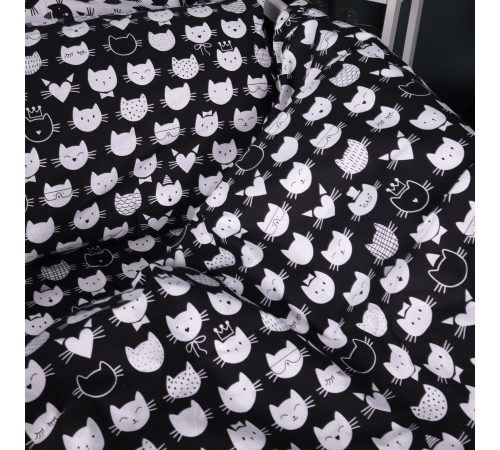 Пододеяльник Бязь Kids Time 17-0673 Monochrome Meows