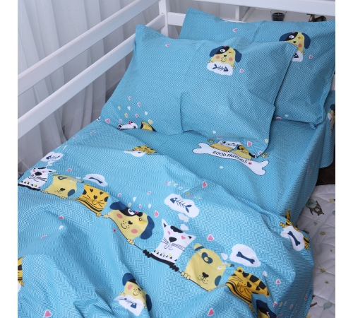 Комплект постельного белья Бязь Kids Time 17-0518 Cat-dog blue
