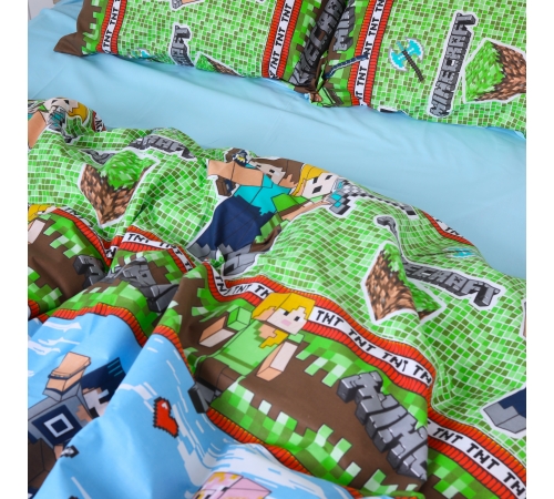 Комплект постельного белья Бязь 17-0571 Minecraft War