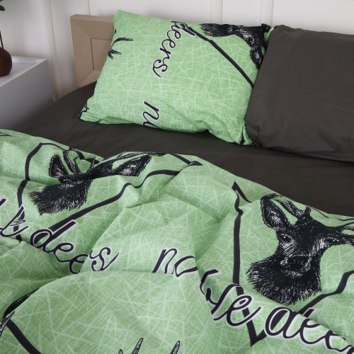 Комплект постельного белья Бязь 17-0515 Noble deers lime - 2