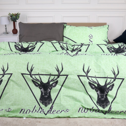 Комплект постельного белья MirSon Ranforce Elite 17-0515 Noble deers lime