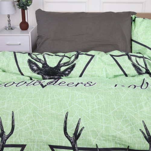 Комплект постельного белья MirSon Ranforce Elite 17-0515 Noble deers lime - 2