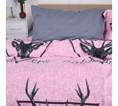 Комплект постільної білизни MirSon Ranforce Elite 17-0516 Noble deers pink