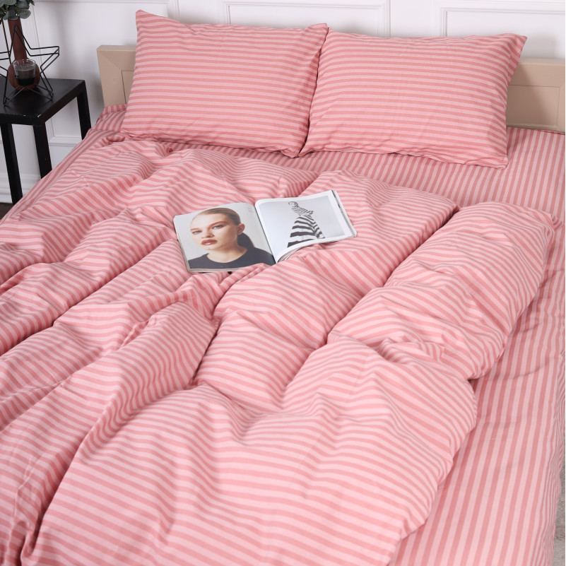 Наволочка Бязь 17-0607 Stripe Pink - 2