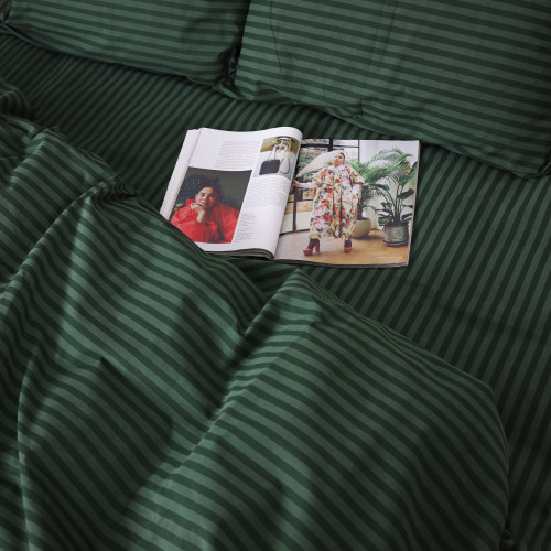 Постельное белье Бязь 17-0612 Stripe Emerald - 2