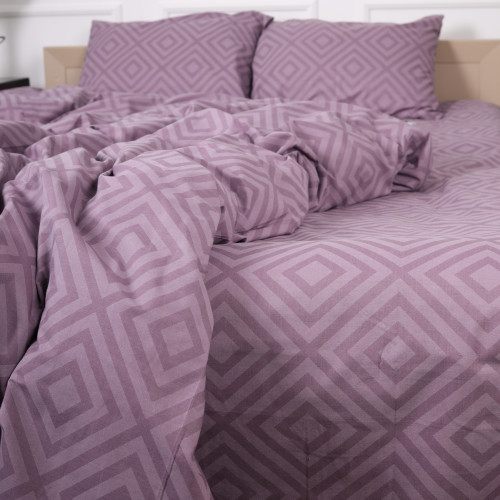 Постільна білизна Бязь 17-0626 Geometry Purple - 3