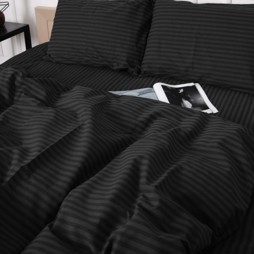 Постельное белье Бязь 17-0611 Stripe Black - 2