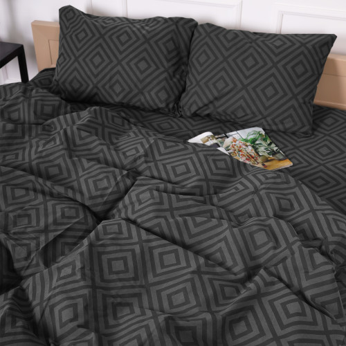 Постельное белье Бязь 17-0625 Geometry Graphite - 2