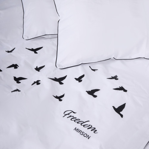 Комплект постільної білизни Ranforce Elite 11-2107 White "Freedom" - 4