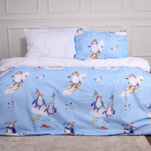 Комплект постельного белья MirSon Ranforce Elite 17-0619 Funny penguins