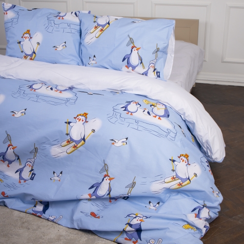 Комплект постельного белья MirSon Ranforce Elite 17-0619 Funny penguins