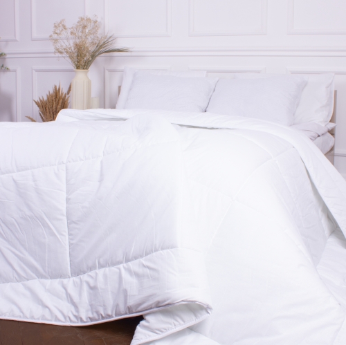Одеяло антиаллергенное с Eco-Soft Зимнее Чехол: 100% хлопок №849 ''BIANCO