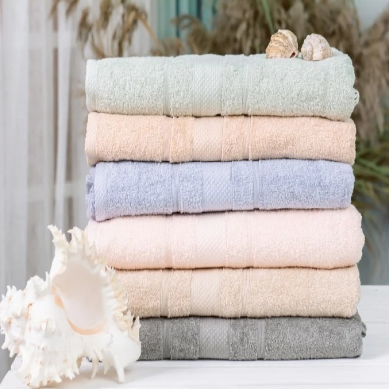 Набор банных полотенец (6 шт.) Е №5086 Elite SoftNes "Shine" - 1