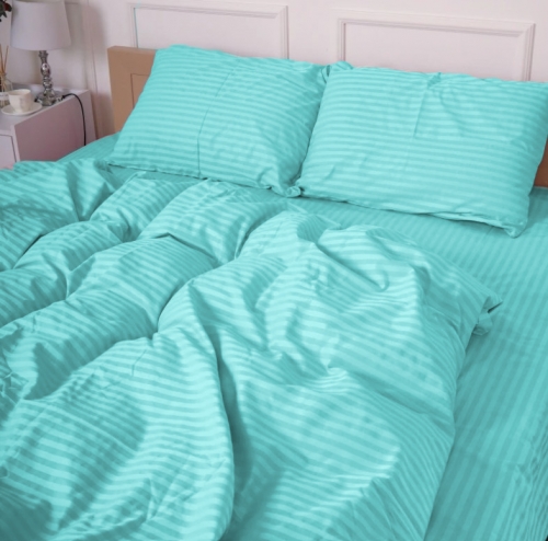 Комплект постільної білизни Cotton Twill 55-0012 Cyan