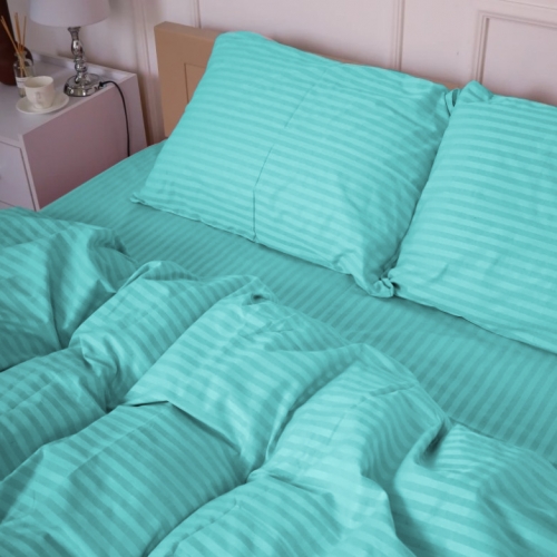 Комплект постільної білизни Cotton Twill 55-0012 Cyan - 2