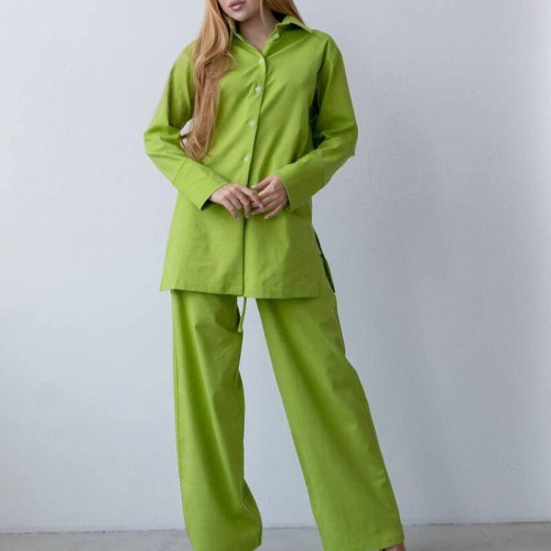 Жіночий домашній костюм Льон "Alessia" light green