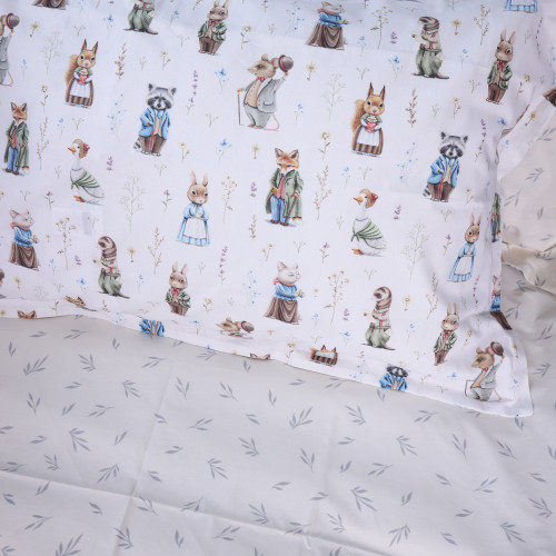 Простирадло на гумці Poplin Line Kids Time 03 "Animals" - висота 25 см (дитячі 10 см) - 2