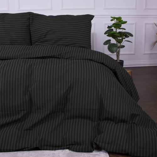 Комплект постельного белья MirSon Ranforce Elite 17-0611 Stripe Black