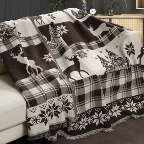 Плед М "Blanket Deer brown"