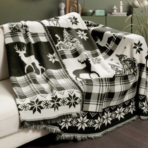 Плед М "Blanket Deer dark green"