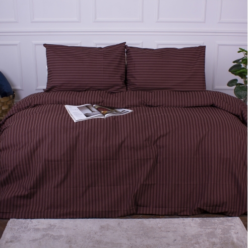 Комплект постельного белья MirSon Ranforce Elite 17-0617 Stripe Brown