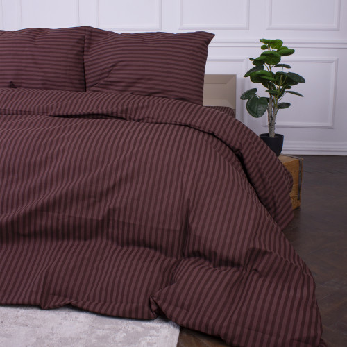 Комплект постельного белья MirSon Ranforce Elite 17-0617 Stripe Brown - 5