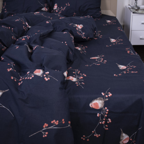 Простынь Сатин 22-1280 Bullfinches