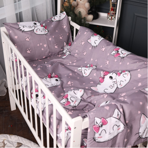 Комплект постільної білизни Бязь 17-0691 Cat with a paw