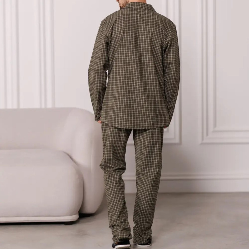 Піжама чоловіча Фланель Х "Classic Flannel" olive - 1