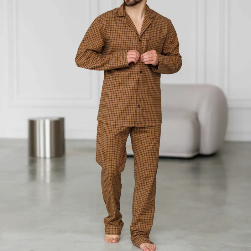 Піжама чоловіча Фланель Х "Classic Flannel" sandy - 1