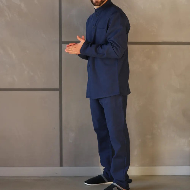 Піжама чоловіча Фланель Х "Classic Flannel soft" blue - 1