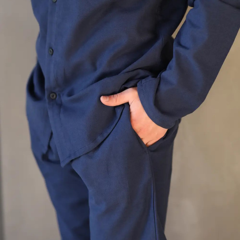 Піжама чоловіча Фланель Х "Classic Flannel soft" blue - 5