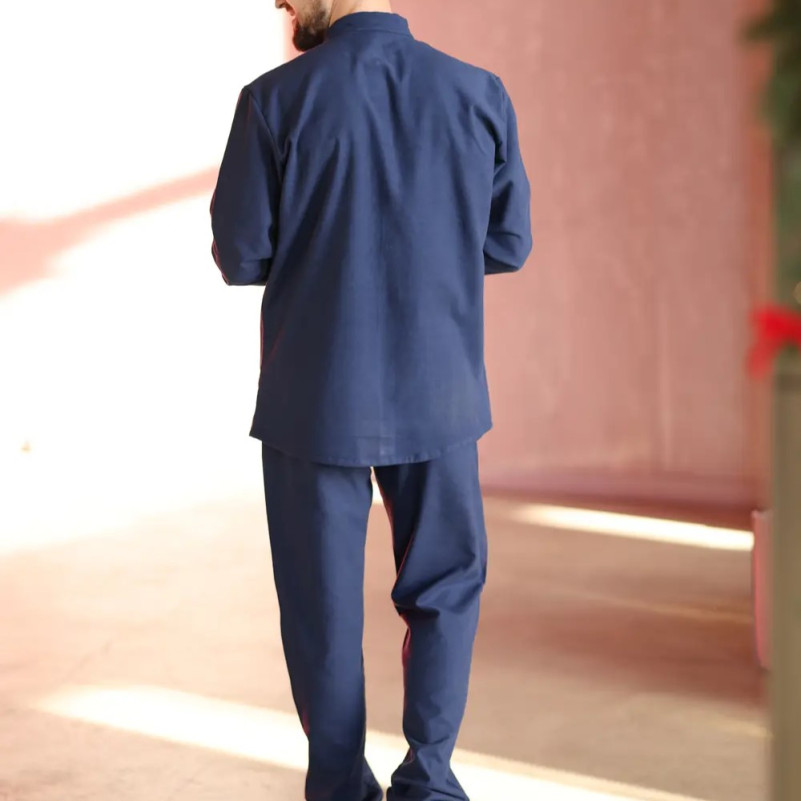 Піжама чоловіча Фланель Х "Classic Flannel soft" blue - 6