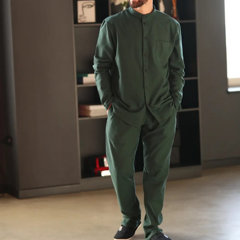 Пижама мужская Фланель Х "Classic Flannel soft" green - 1