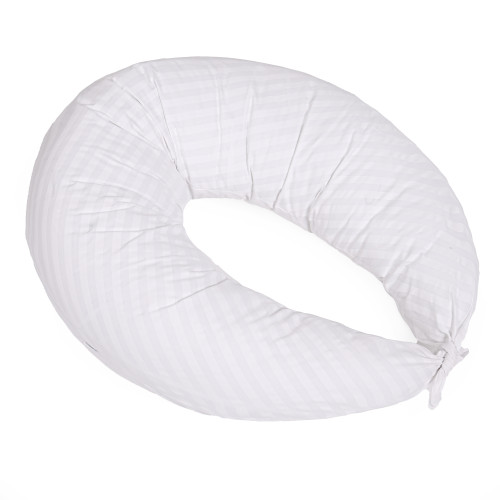 Подушка для беременных и кормления №5018 Color Line 17-0605 Stripe White EcoSilk бязь