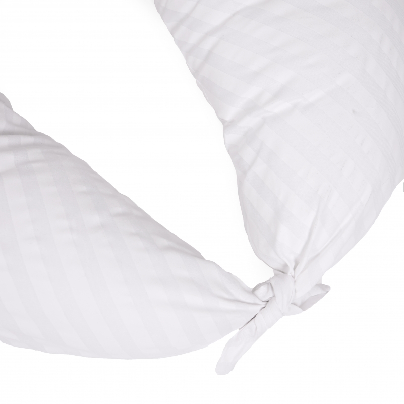 Подушка для беременных и кормления №5018 Color Line 17-0605 Stripe White EcoSilk бязь - 5