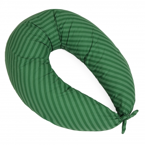 Подушка для беременных и кормления №5015 Color Line 17-0612 Stripe Emerald EcoSilk бязь