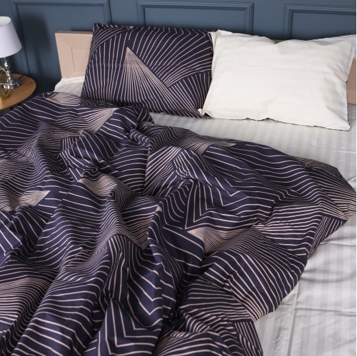 Комплект постельного белья Бязь 17-0721 Cream and Grey Stripes