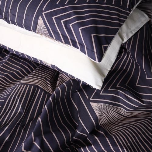 Наволочка Бязь 17-0721 Cream and Grey Stripes