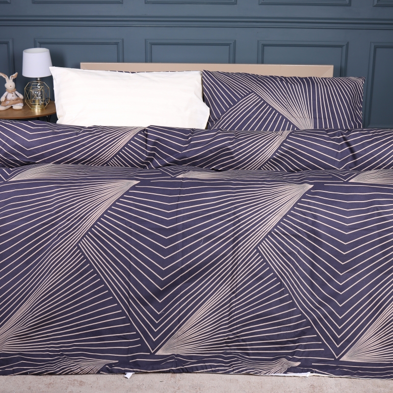 Комплект постільної білизни Ranforce Elite 17-0721 Cream and Grey Stripes