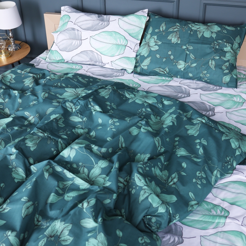 Комплект постельного белья Бязь 17-0718 Emerald Foliage