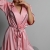 Emilia silk robe pink