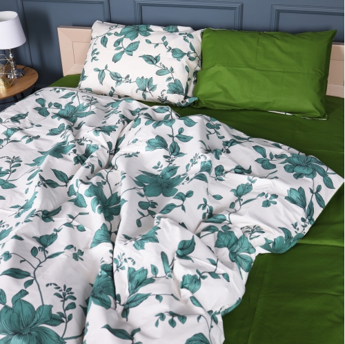 Комплект постельного белья Бязь 17-0719 Foliage on White