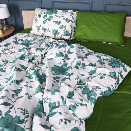 Пододеяльник Бязь 17-0719 Foliage on White