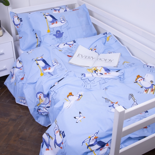 Подростковое постельное белье Бязь Kids Time 17-0619 Funny penguins